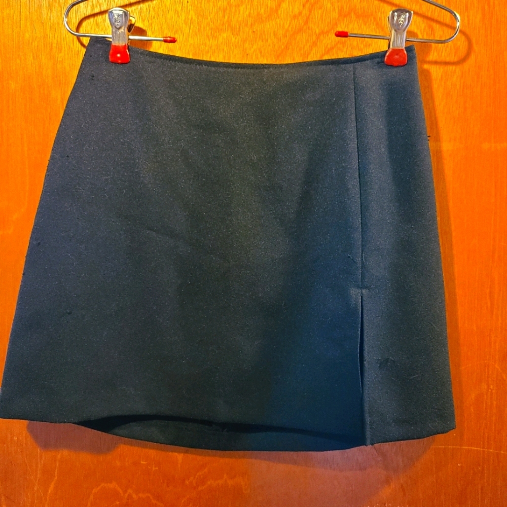 Black mini skirt
